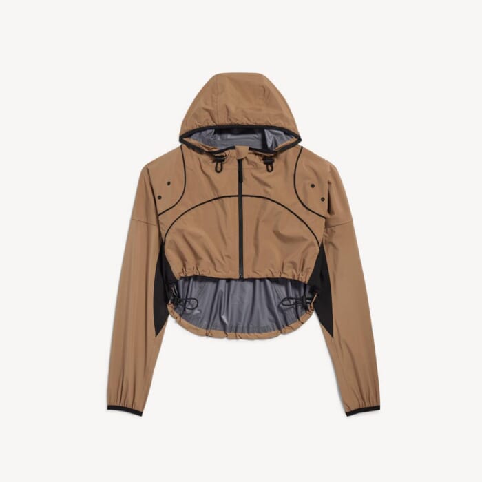 キャメル の ウィメンズ Techwear クロップドジャケット