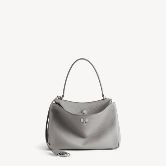 Balenciaga グレー の ウィメンズ Rodeo ハンドバッグ スモール グレインドカーフスキン
