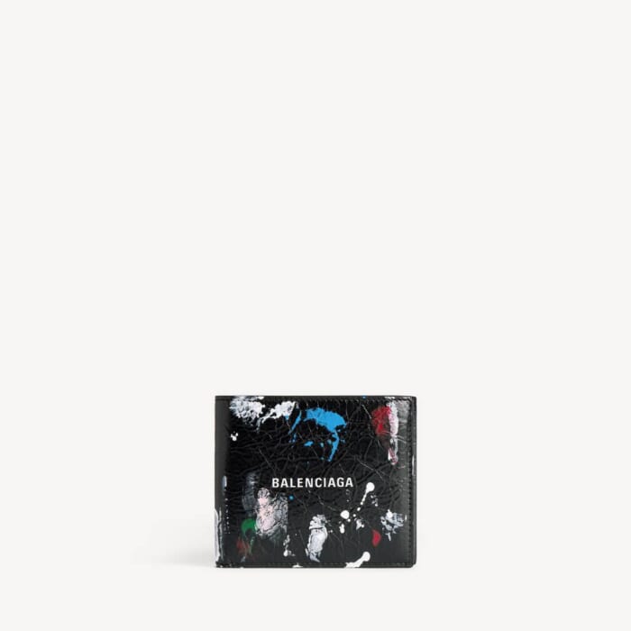 ブラック/マルチカラー の メンズ Cash スクエア二つ折り財布
