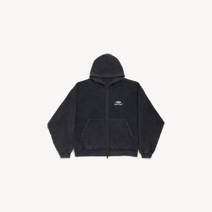 フェードブラック の メンズ 3b Sports Icon Inside-out ジップアップ Hoodie