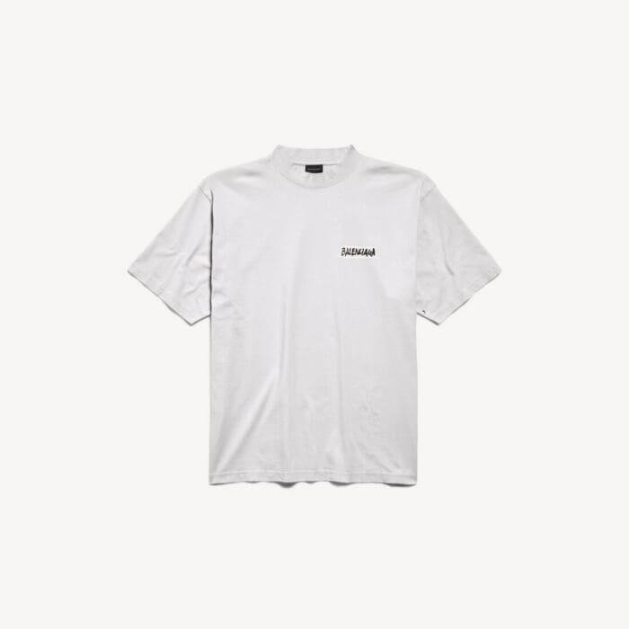 ダーティーエフェクト ホワイト の メンズ Masking Tape Tシャツ ミディアムフィット