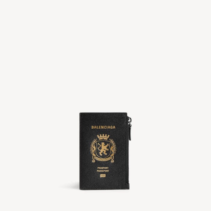 ブラック の メンズ Passport ロング コイン&カードホルダー