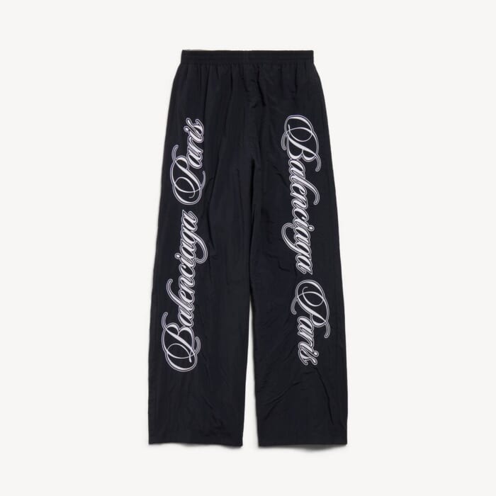 ブラック/グレー の メンズ Cursive リバーシブル トラックスーツ パンツ