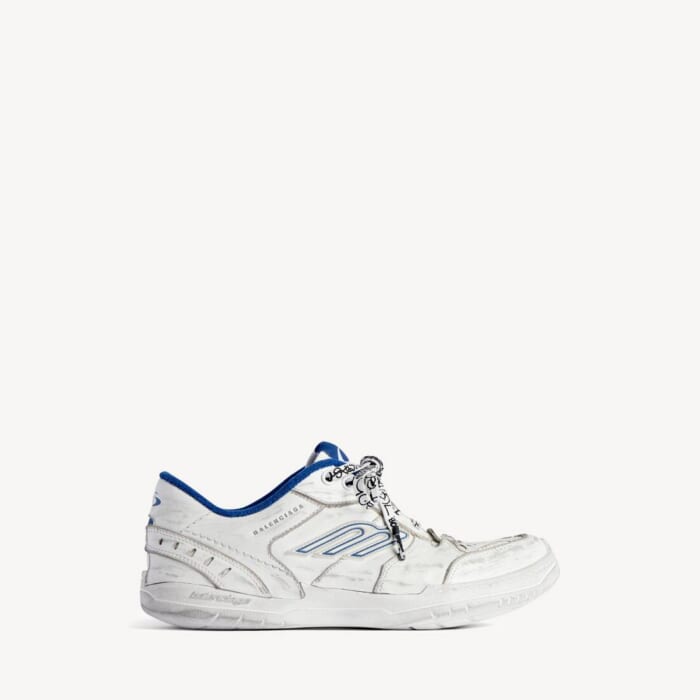ホワイト/ダークブルー/グレー の メンズ Hamptons Worn-out スニーカー