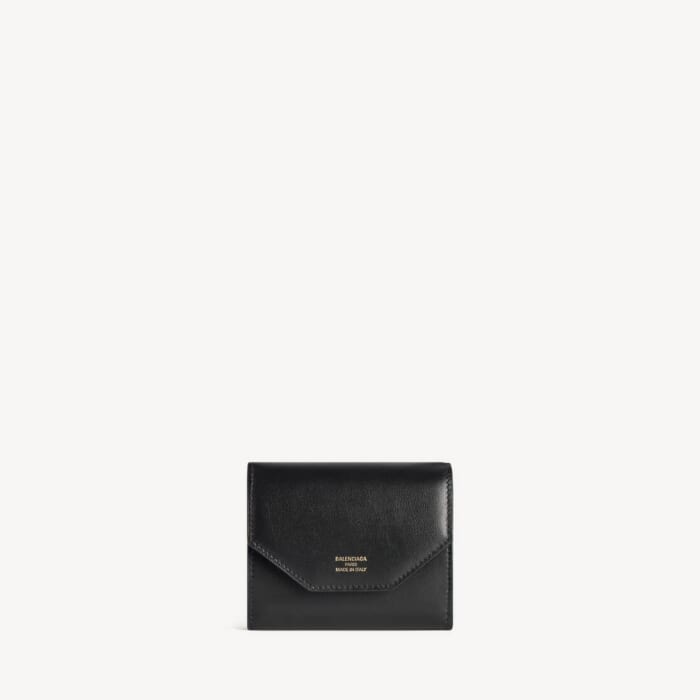 ブラック の ウィメンズ Envelope フラップ付き二つ折り財布