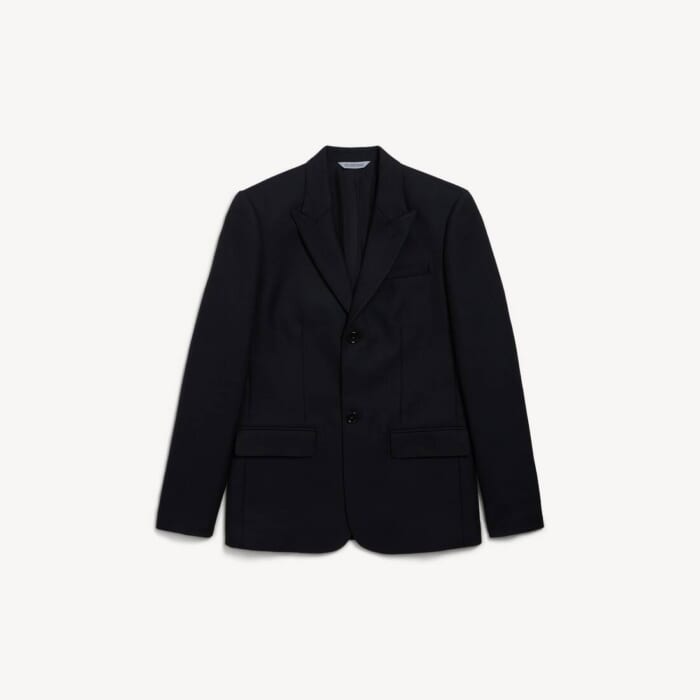 ブラック の メンズ シングルブレスト スリムフィット ジャケット