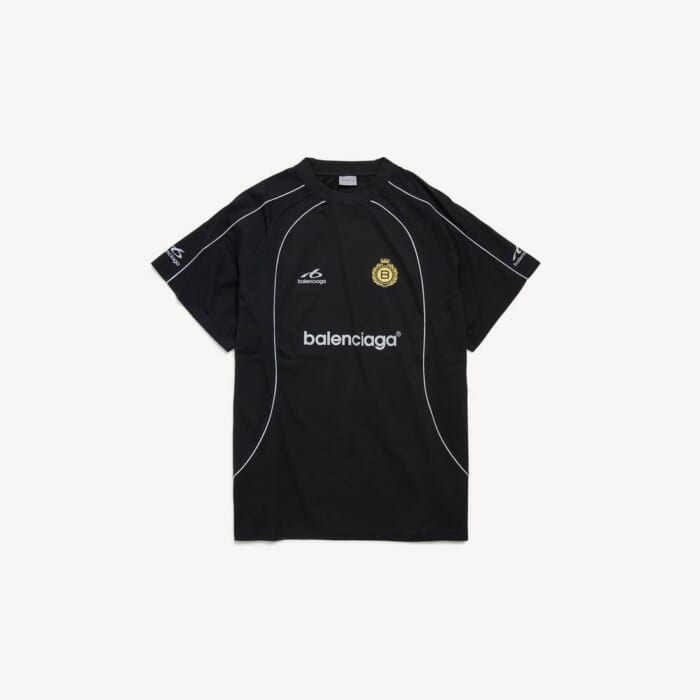 ブラック の メンズ Soccer オーバーサイズ Tシャツ