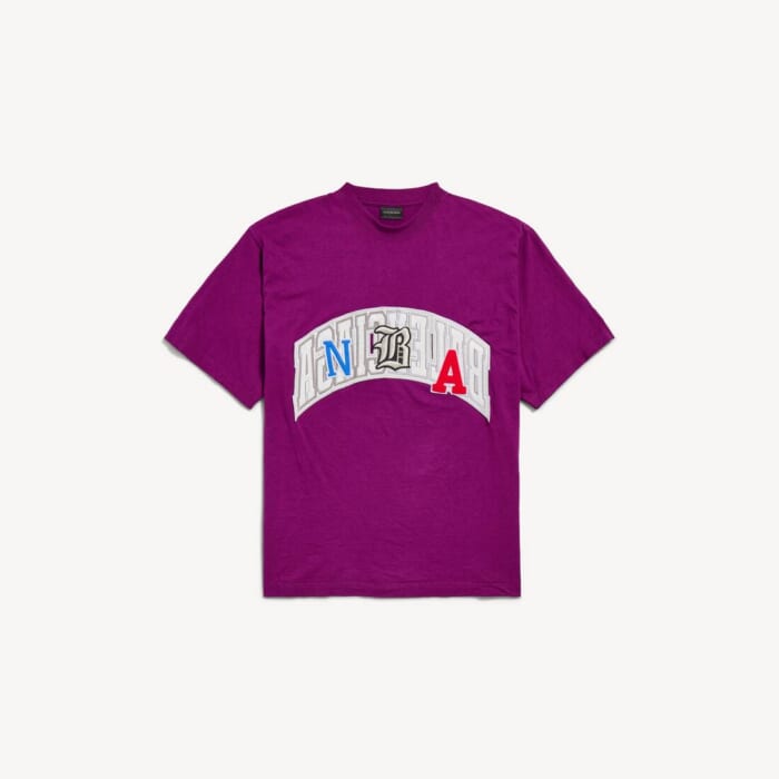 パープル の メンズ Balenciaga | Nba Collaboration オーバーサイズ Tシャツ