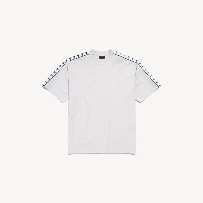 ダーティーエフェクト ホワイト の メンズ Stripe Tシャツ ミディアムフィット