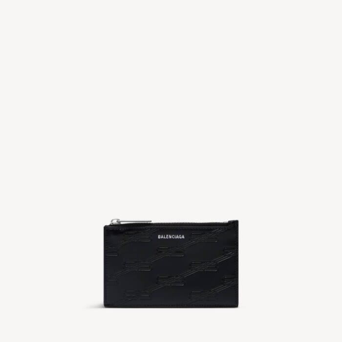 ブラック の メンズ Embossed Monogram ロングcoin＆カードホルダー Boxカーフスキン
