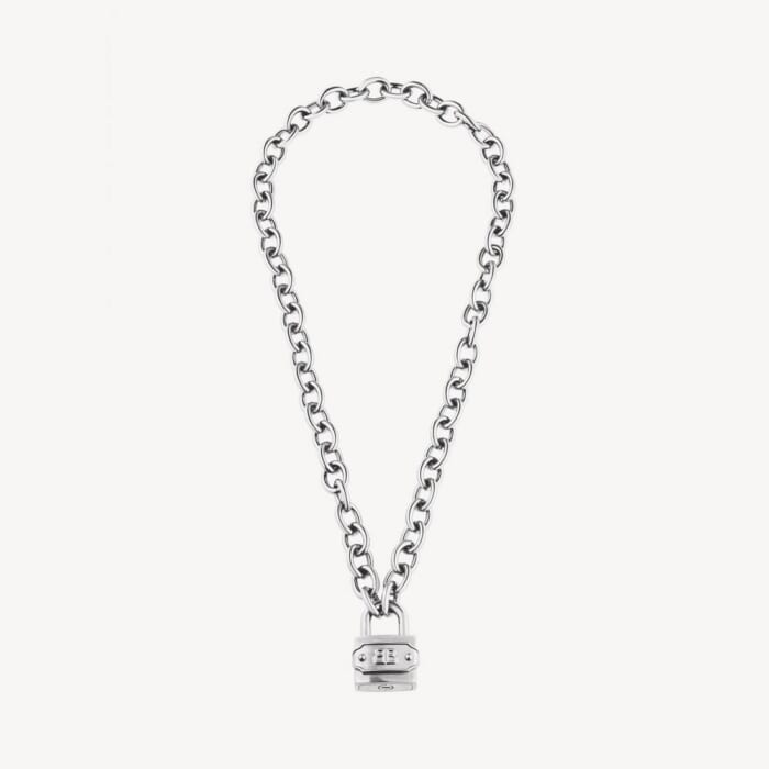 Bb Padlock ネックレス で シルバー/アンティークシルバー