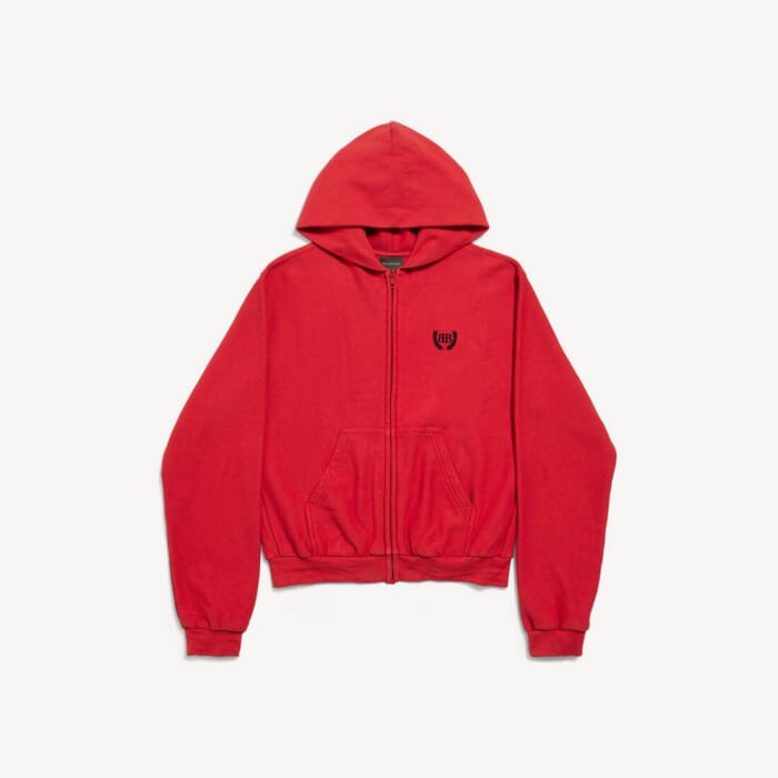 レッド/ブラック の ウィメンズ Laurel Classic ジップアップ Hoodie レギュラーフィット