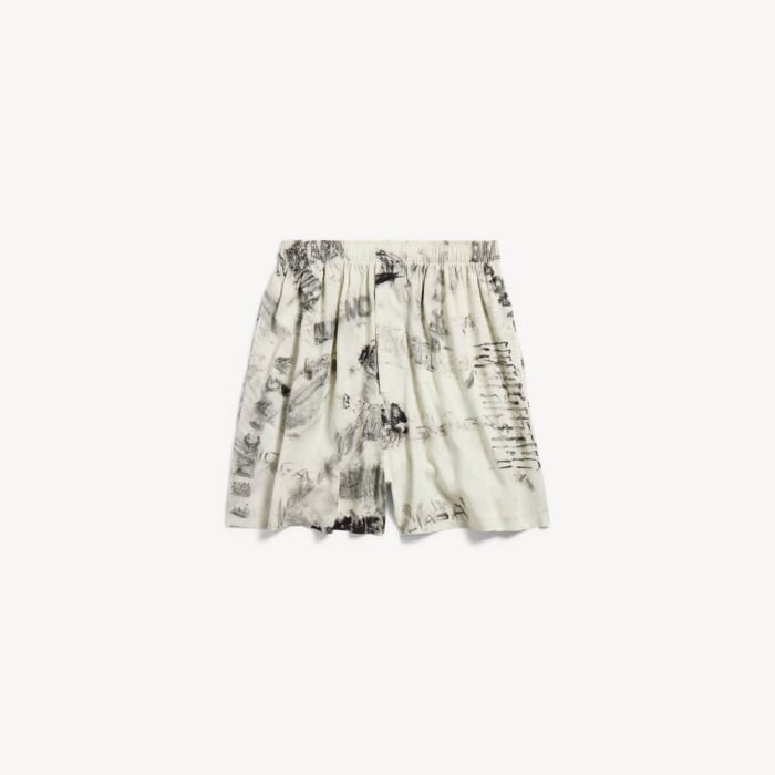 グレー の メンズ Washed Crayon Allover パジャマ ショートパンツ