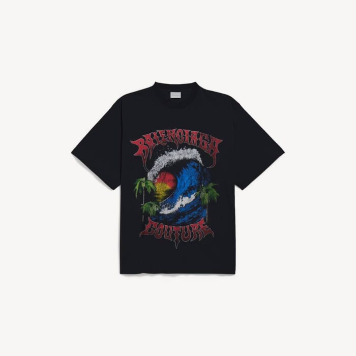 ブラック の メンズ Vintage Surfer オーバーサイズ Tシャツ